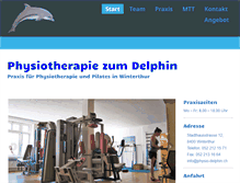 Tablet Screenshot of physio-delphin.ch